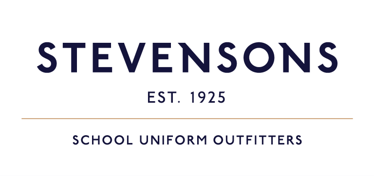 Stevensons School Uniform Blue Text