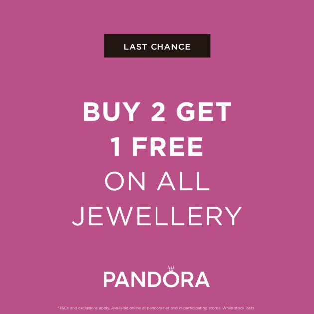 Buy 2 get 1 Free at Pandora 3 342 Paid LC 1080x1080