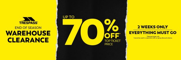70 off at Trespass