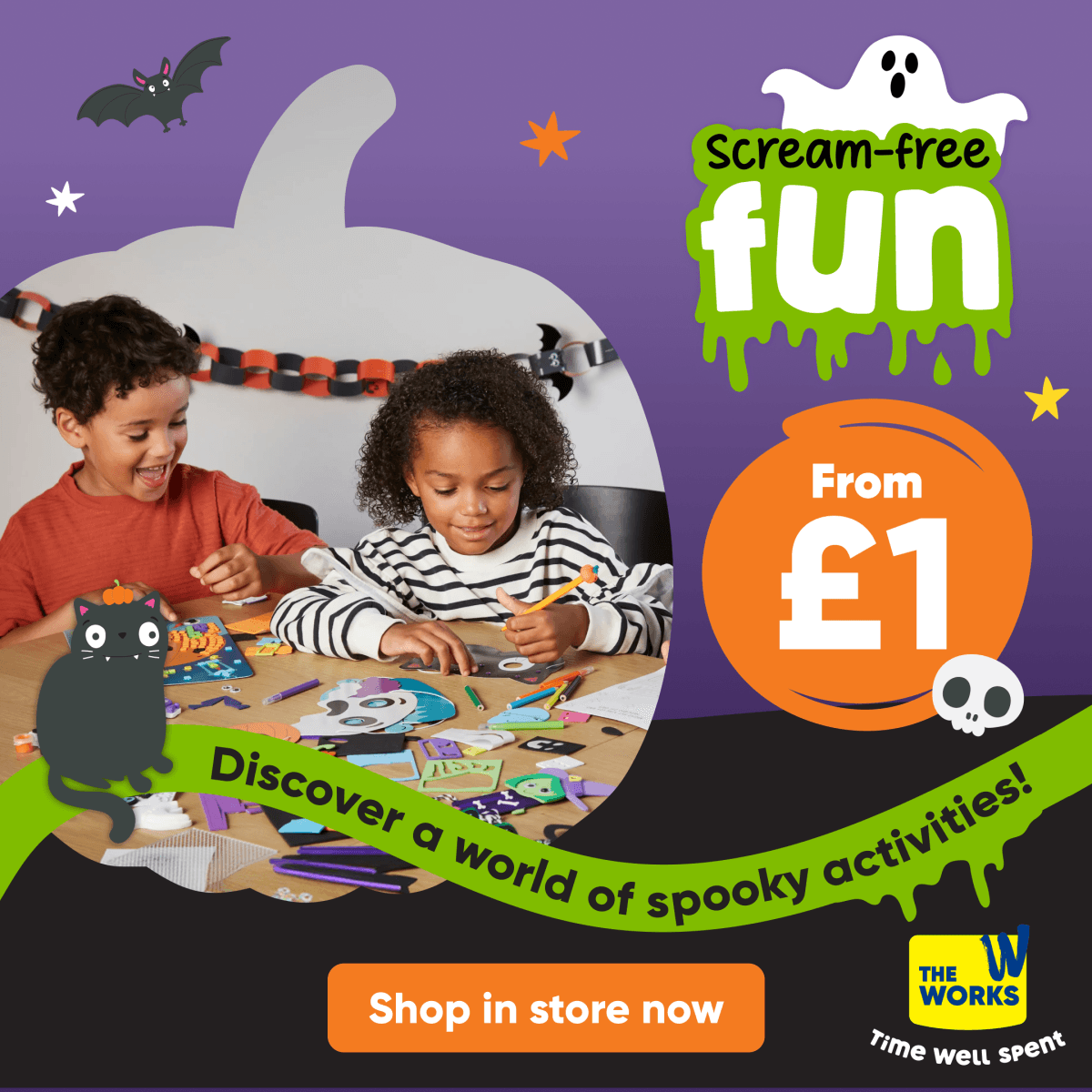 Scream-free fun has landed at The Works! 7 1080 1080 Halloween Scream Free
